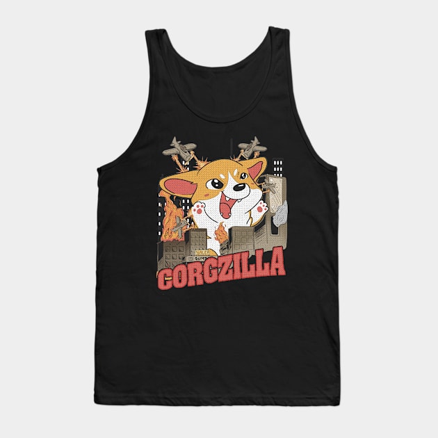 Corgzilla Tank Top by FanaticTee